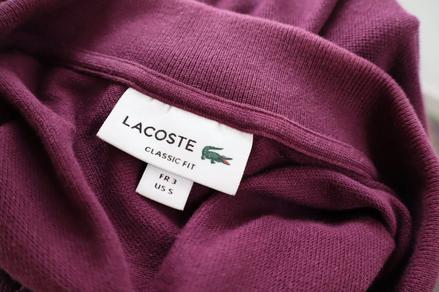 LACOSTE POLO MAGLIA UOMO COTONE TG 3 MAN T-SHIRT CASUAL VINTAGE COTTON