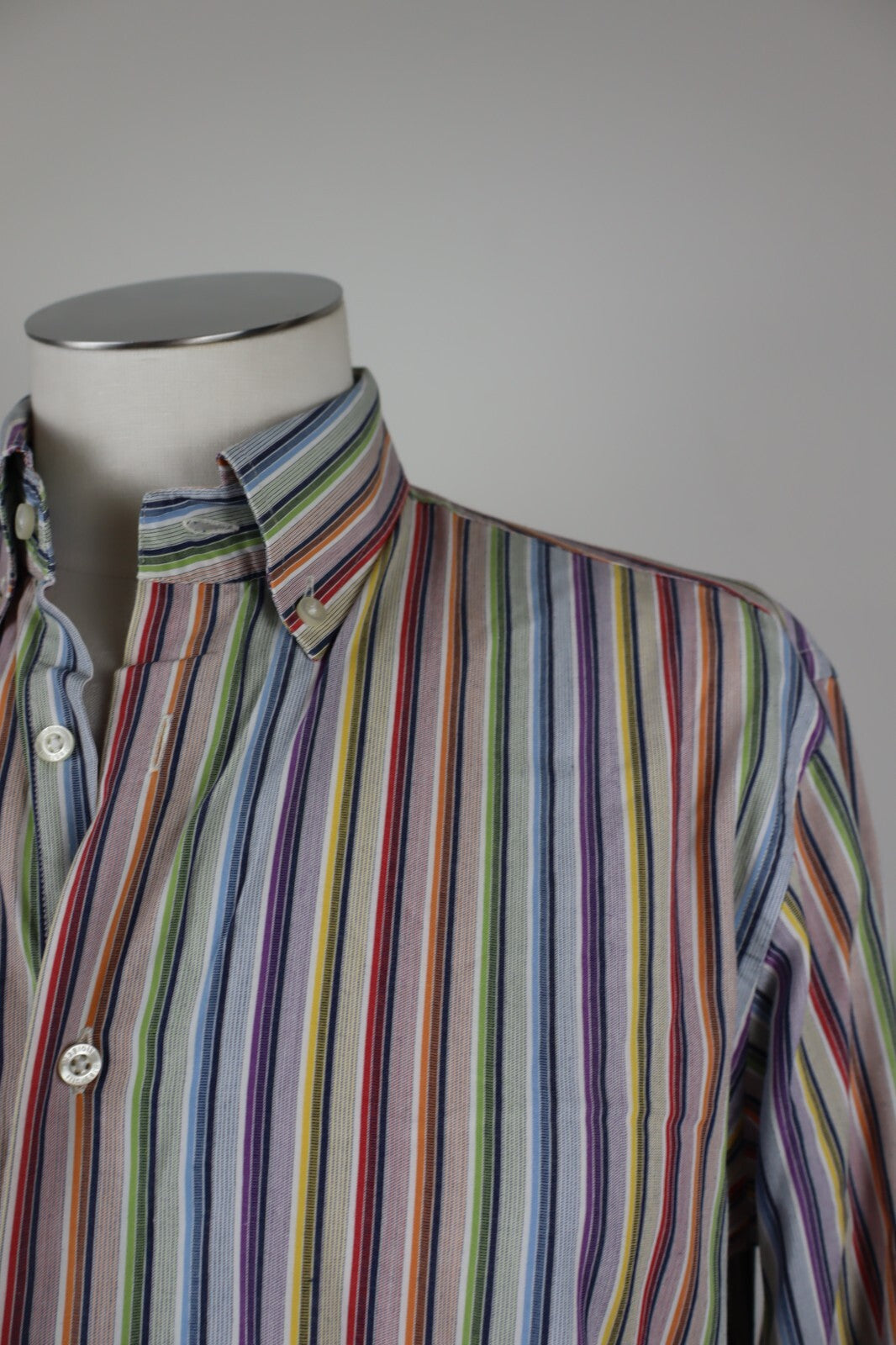 LAURA BIAGIOTTI CAMICIA UOMO COTONE TG. 40 15 3/4 MAN CASUAL VINTAGE SHIRT