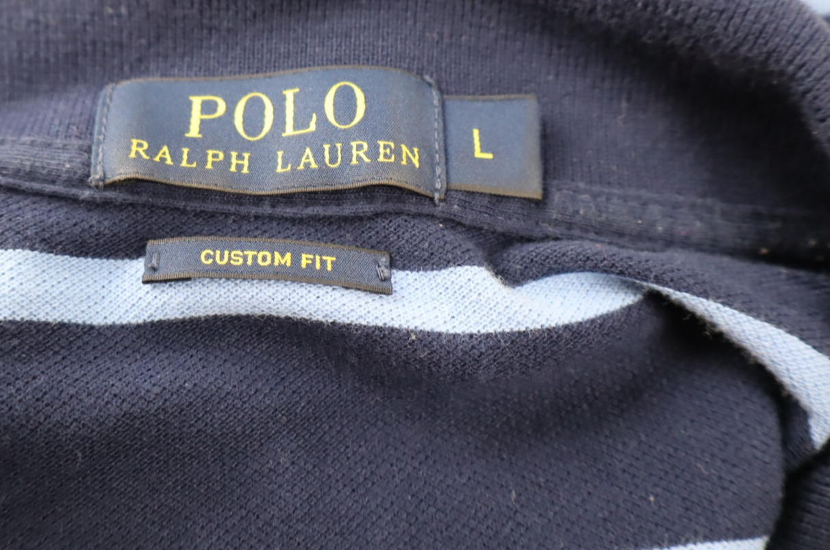 RALPH LAUREN POLO MAGLIA UOMO L MAN CASUAL VINTAGE T-SHIRT COTONE COTTON LOGO