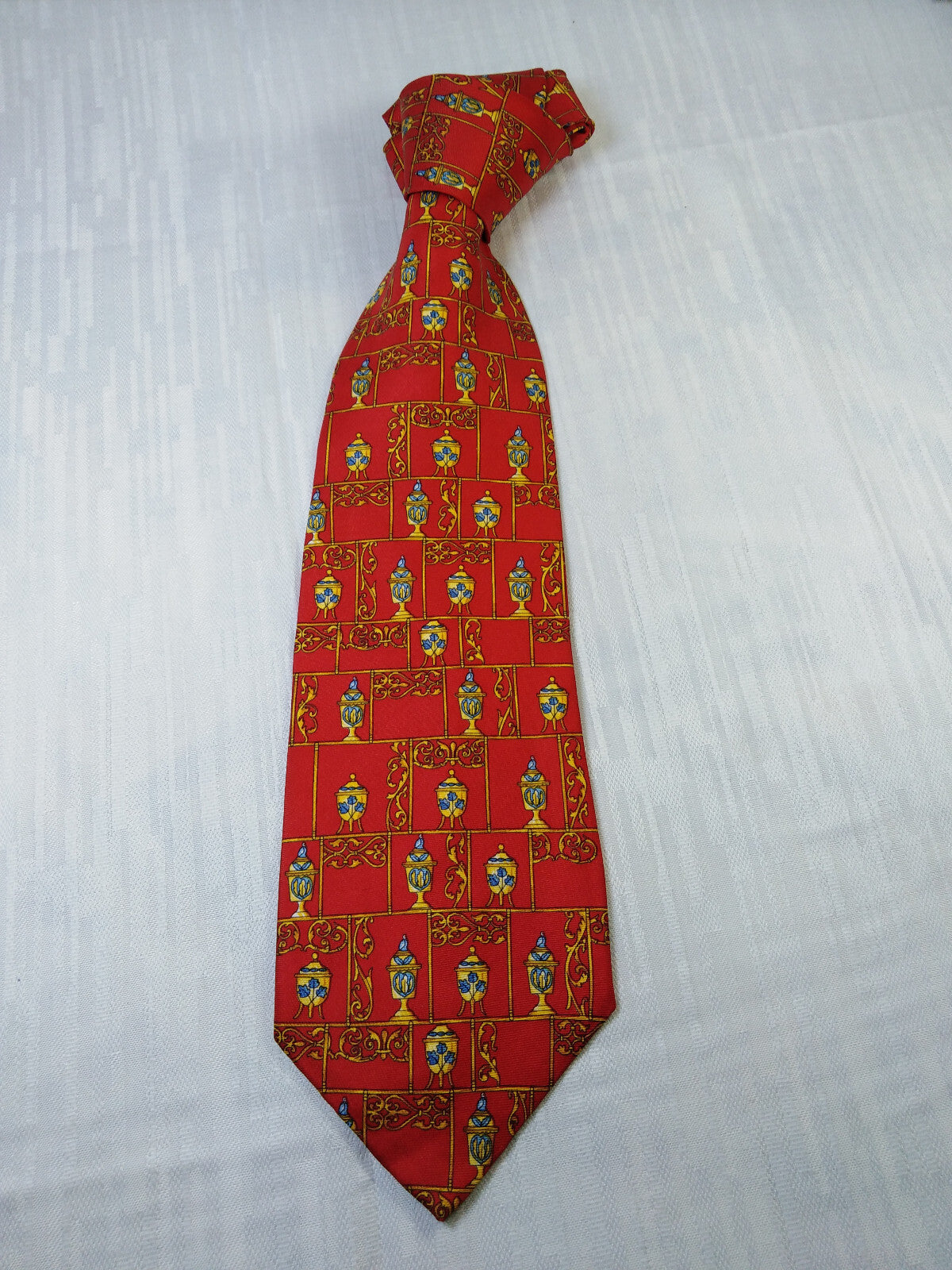 ANDREA MARINELLI NAPOLI 100% SILK TIE SETA CRAVATTA NECKTIE MADE IN ITALY