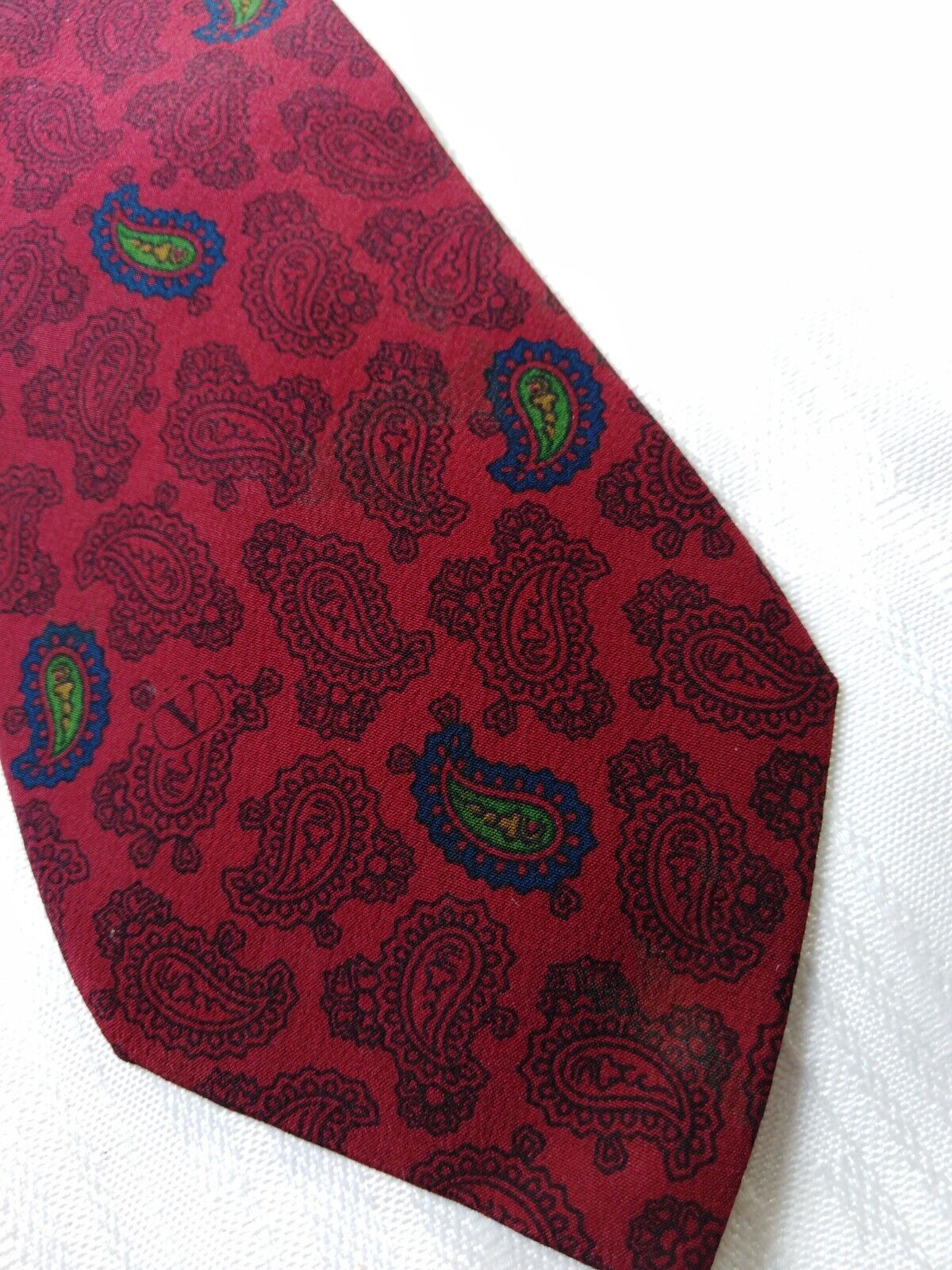 VALENTINO 100% SETA SILK TIE CRAVATTA NECKTIE VINTAGE CLASSIC ITALY