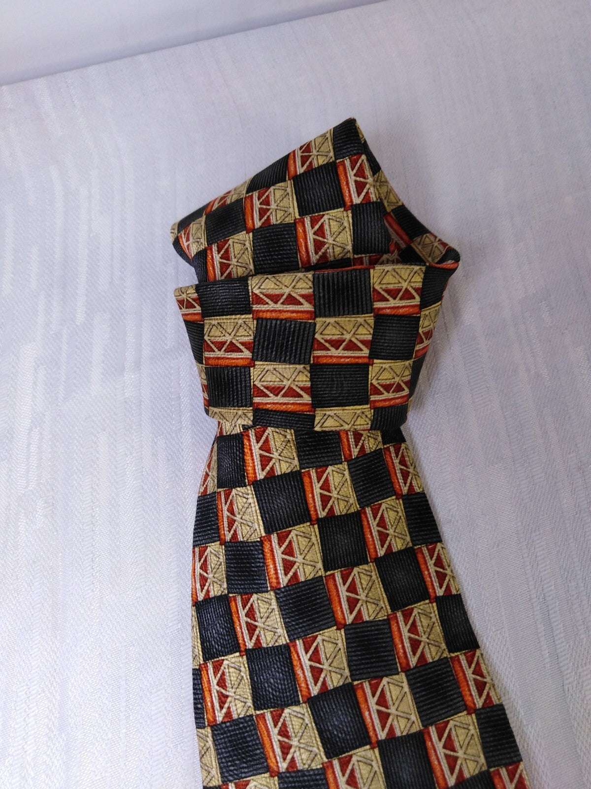 VILLA BOLGHERI 100%  SILK TIE SETA CRAVATTA NECKTIE MADE IN ITALY