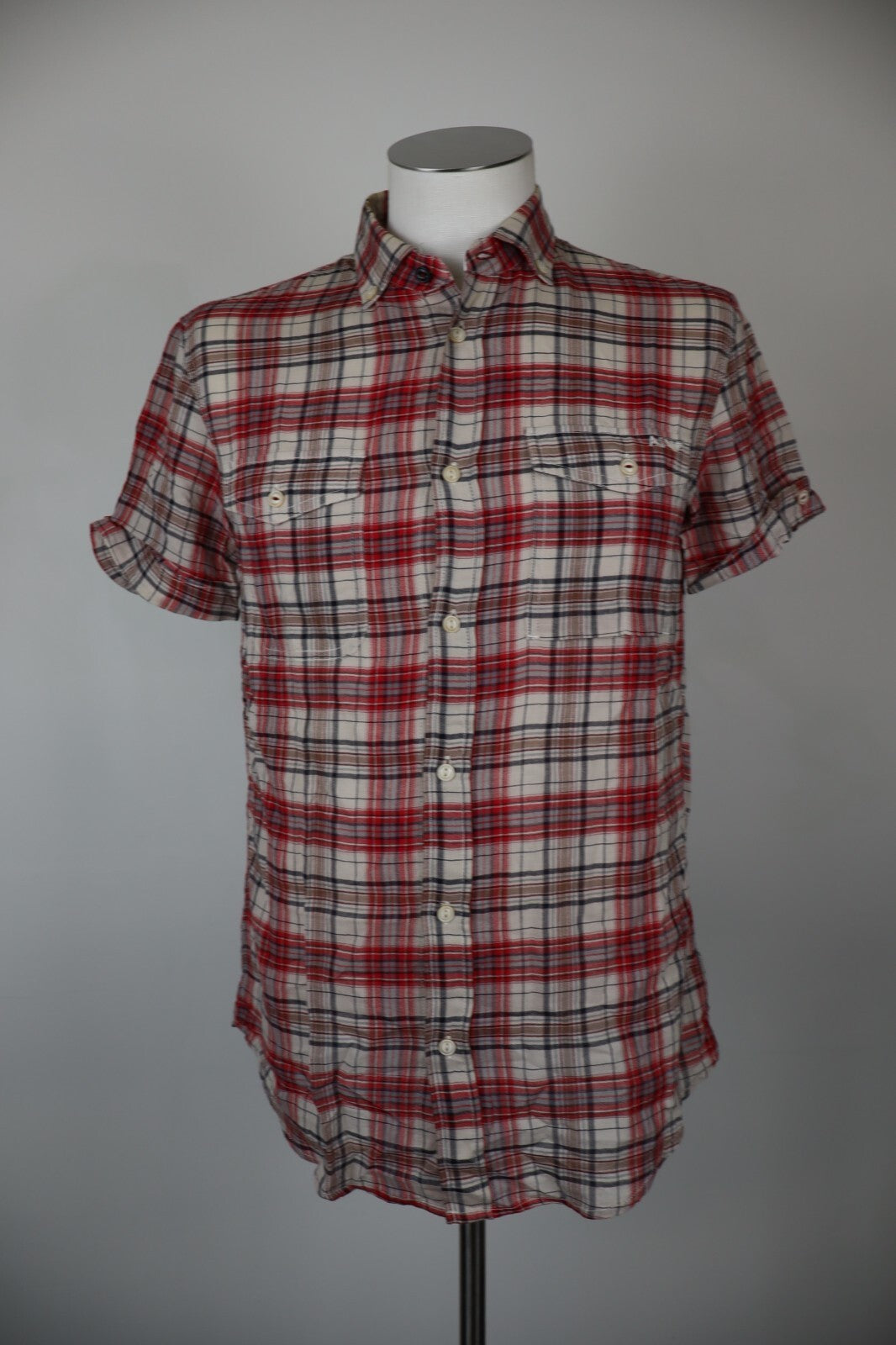 AJ ARMANI JEANS CAMICIA UOMO COTONE TG. M MAN CASUAL VINTAGE COTTON SHIRT