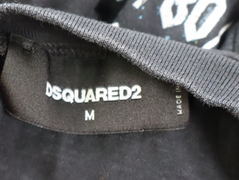 DSQUARED2 MAGLIA UOMO COTONE TG M MAN COTTON T-SHIRT CASUAL VINTAGE LOGO