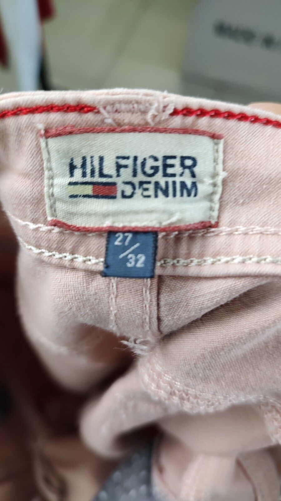 HILFIGER DENIM PANTALONE CASUAL DONNA TG 27 / 32 WOMAN VINTAGE PANTS COTONE
