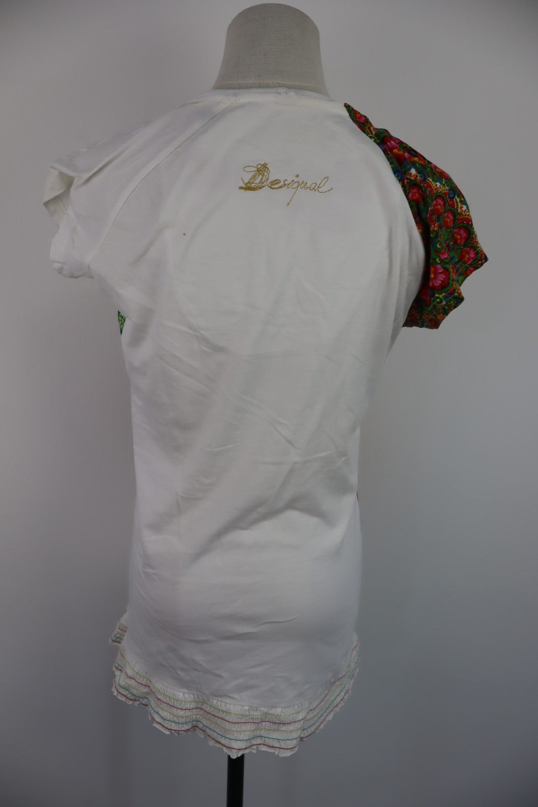 DESIGUAL MAGLIA DONNA TG. XL WOMAN CASUAL VINTAGE T-SHIRT TOP COTONE