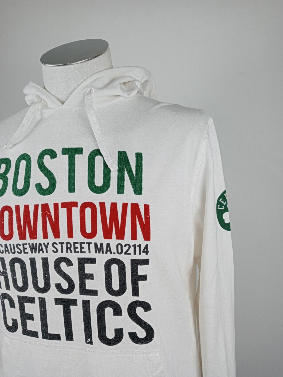 ADIDAS NBA FELPA BOSTON CELTICS BASKET CAPPUCCIO UOMO S MAN SPORT  SWEATSHIRT