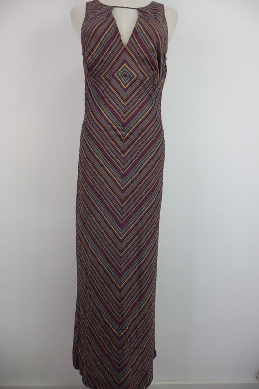 MARELLA VESTITO DONNA 44 WOMAN CASUAL VINTAGE DRESS ABITO CERNIERA CHEVRON Y2K