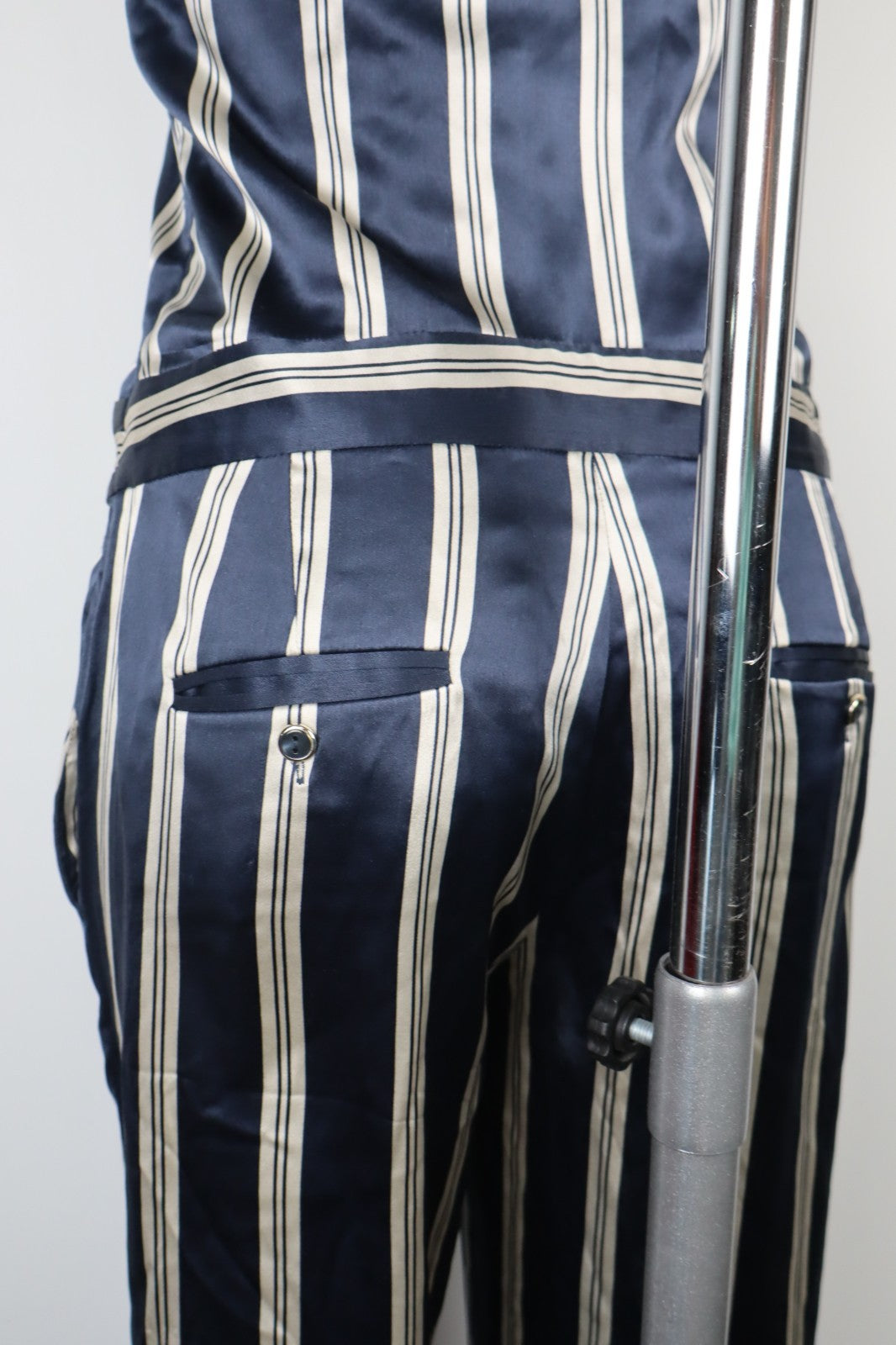 LIU JO COMPLETO DONNA PANTALONE Tg. 42 SALOPETTE ONE PIECE VINTAGE CINTURA SETA