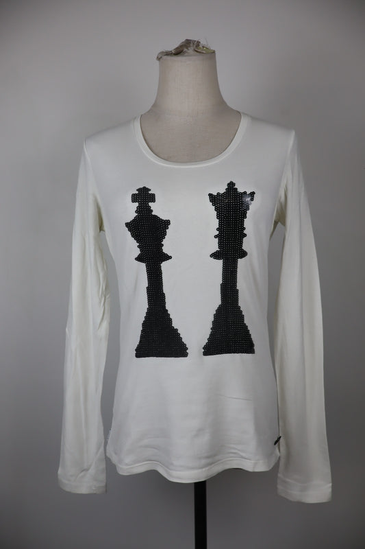 AJ ARMANI JEANS MAGLIA MANICA LUNGA DONNA TG 40 WOMAN CASUAL VINTAGE TOP T-SHIRT