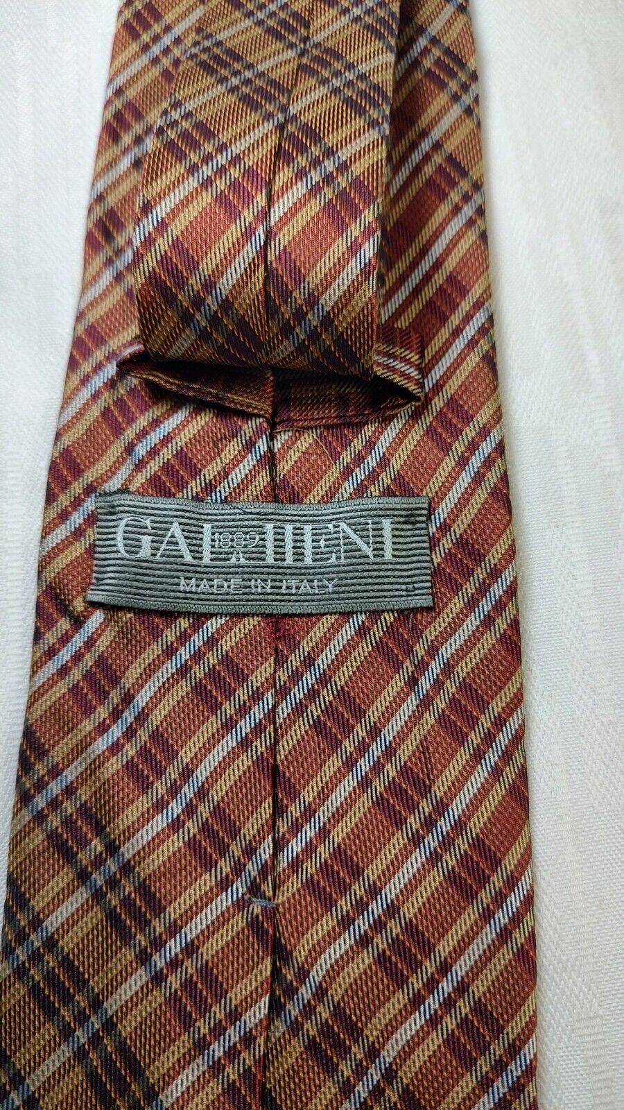 GALLIENI 100% SILK TIE SETA CRAVATTA NECKTIE MADE IN ITALY VINTAGE CLASSIC