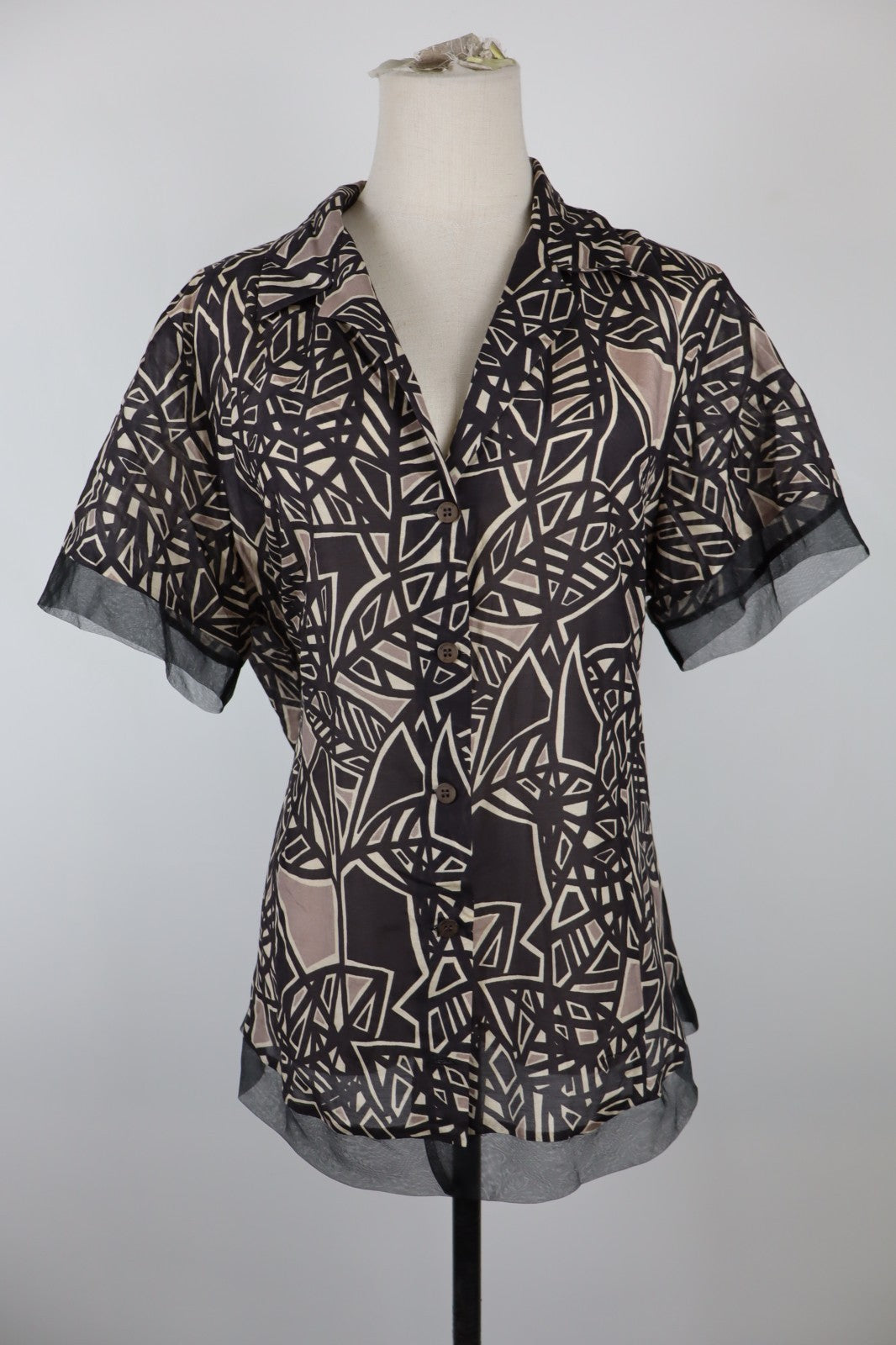 MARINA RINALDI CAMICIA DONNA TG 23 WOMAN SHIRT CASUAL VINTAGE SETA COTONE VELATO