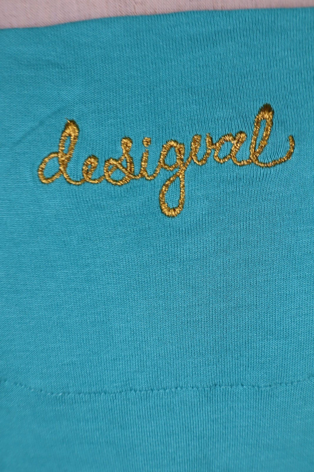 DESIGUAL MAGLIA DONNA TG. M WOMAN CASUAL VINTAGE T-SHIRT BLUSA PERLINE