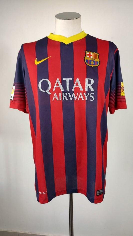 NIKE BARCELLONA MAGLIA CALCIO UOMO Tg L TRIKOT JERSEY SOCCER VINTAGE SPORT 13/14