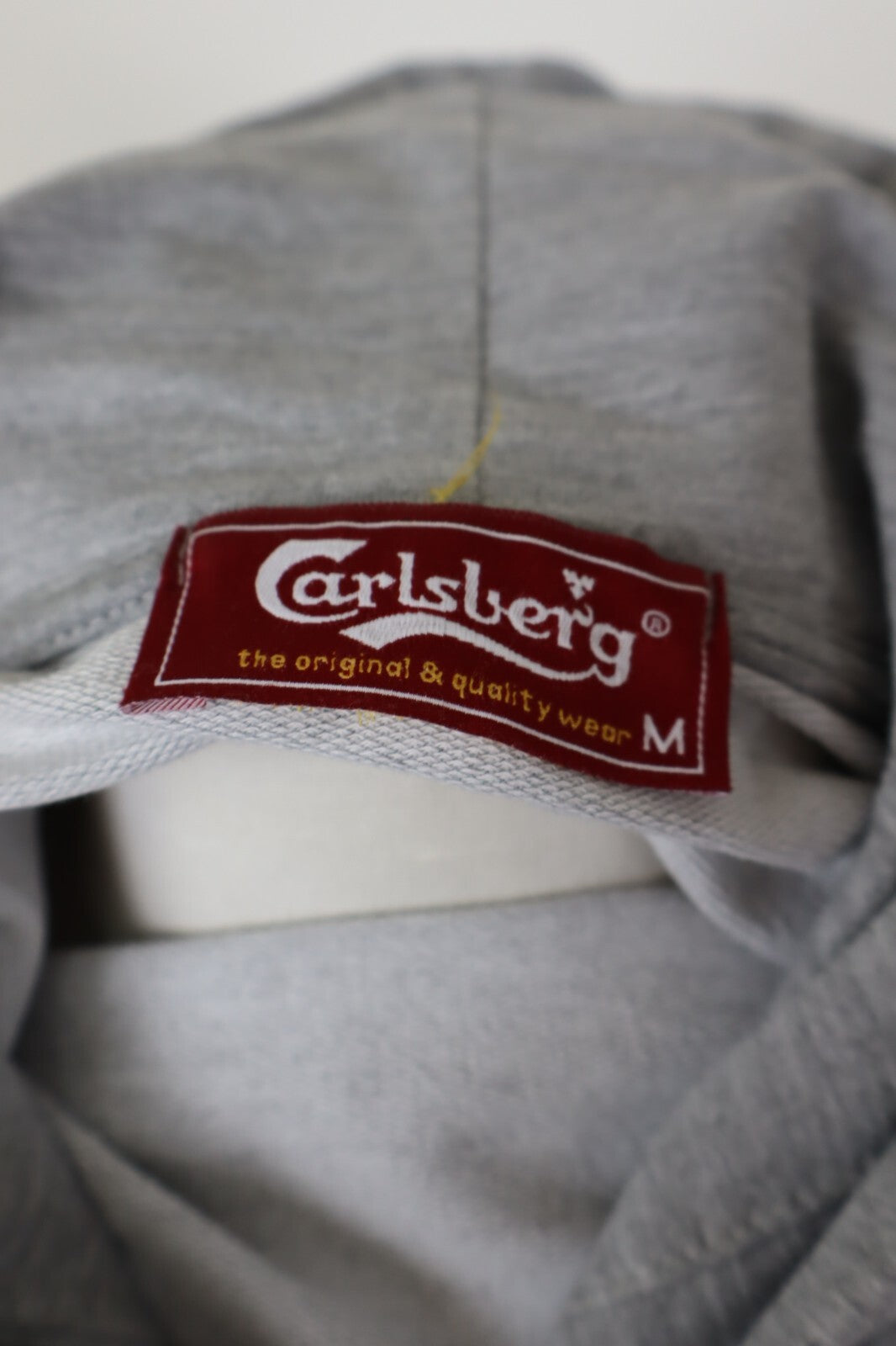 CARLSBERG FELPA CON CAPPUCCIO UOMO Tg M SPORT MAN SWEATSHIRT CASUAL VINTAGE