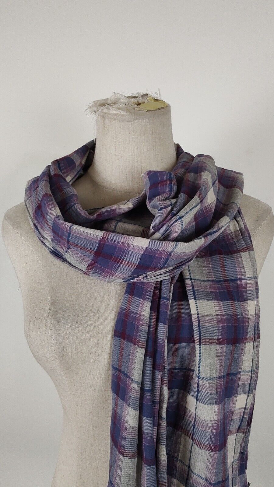 TOMMY HILFIGER SCIARPA UOMO DONNA WOMAN MAN VINTAGE CASUAL SCARF COTONE