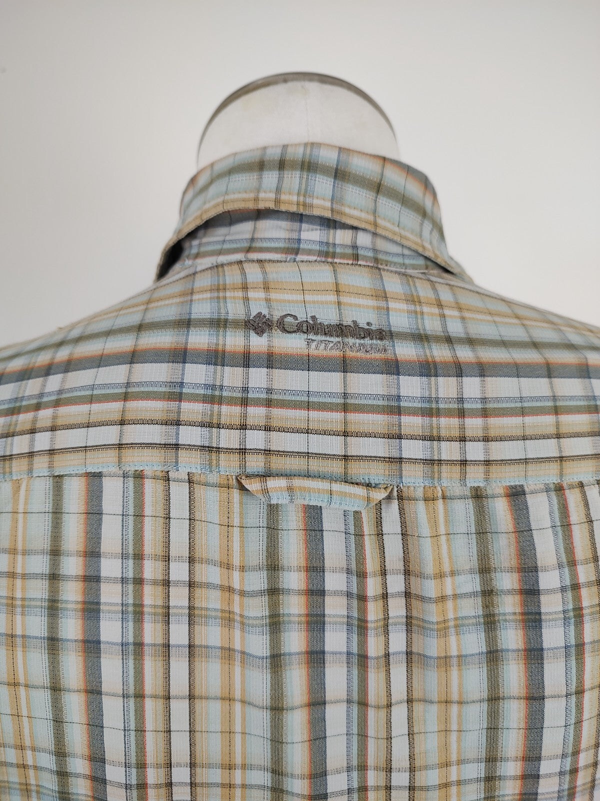 COLUMBIA CAMICIA UOMO TG. S MAN CASUAL VINTAGE  SHIRT NYLON