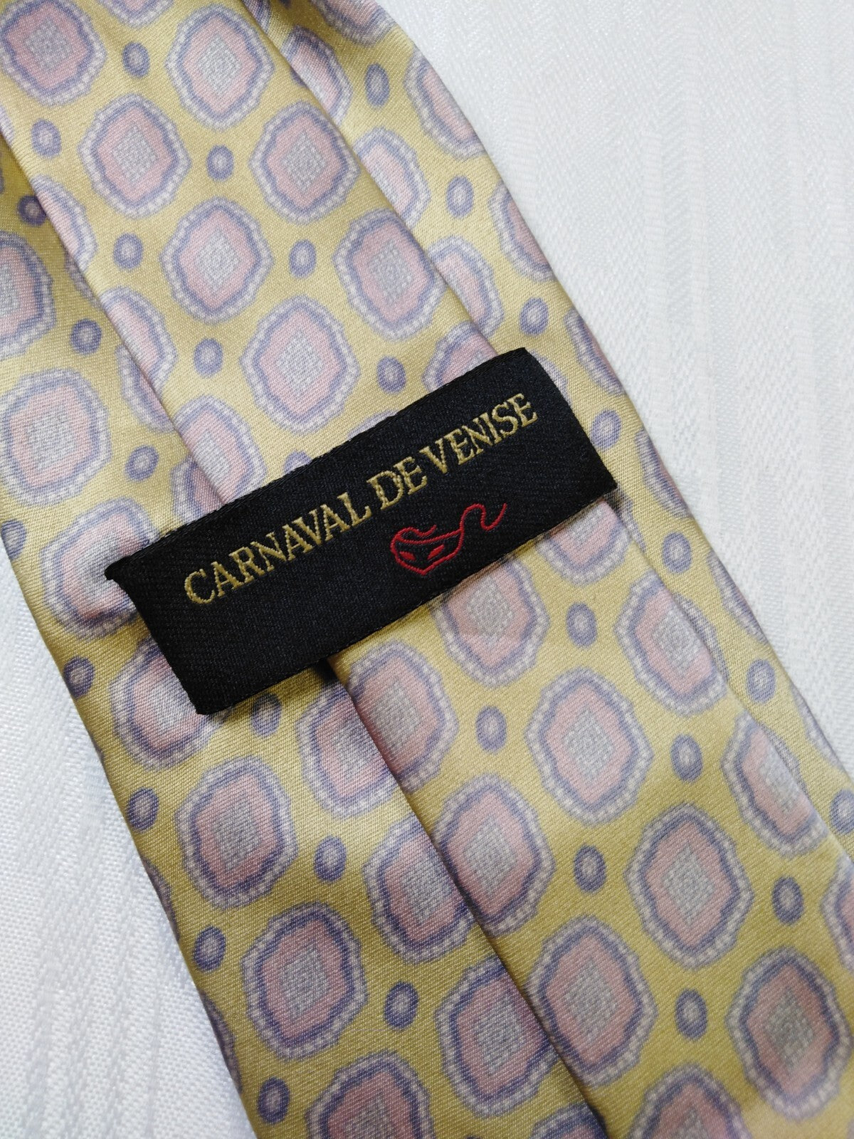 CARNAVAL DE VENISE 100% SILK TIE SETA CRAVATTA NECKTIE MADE IN ITALY CLASSIC