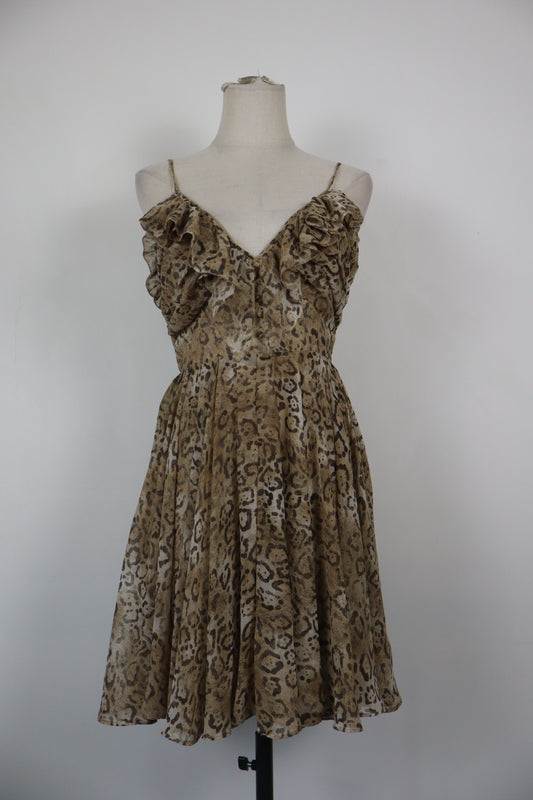 GUESS VESTITO DONNA TG. M WOMAN CASUAL VINTAGE DRESS ABITO CON ZIP