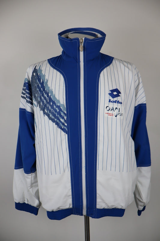 LOTTO GIACCA TENNIS JACKET CON ZIP MAN SHIRT UOMO TG S VINTAGE SPORT TRAINING