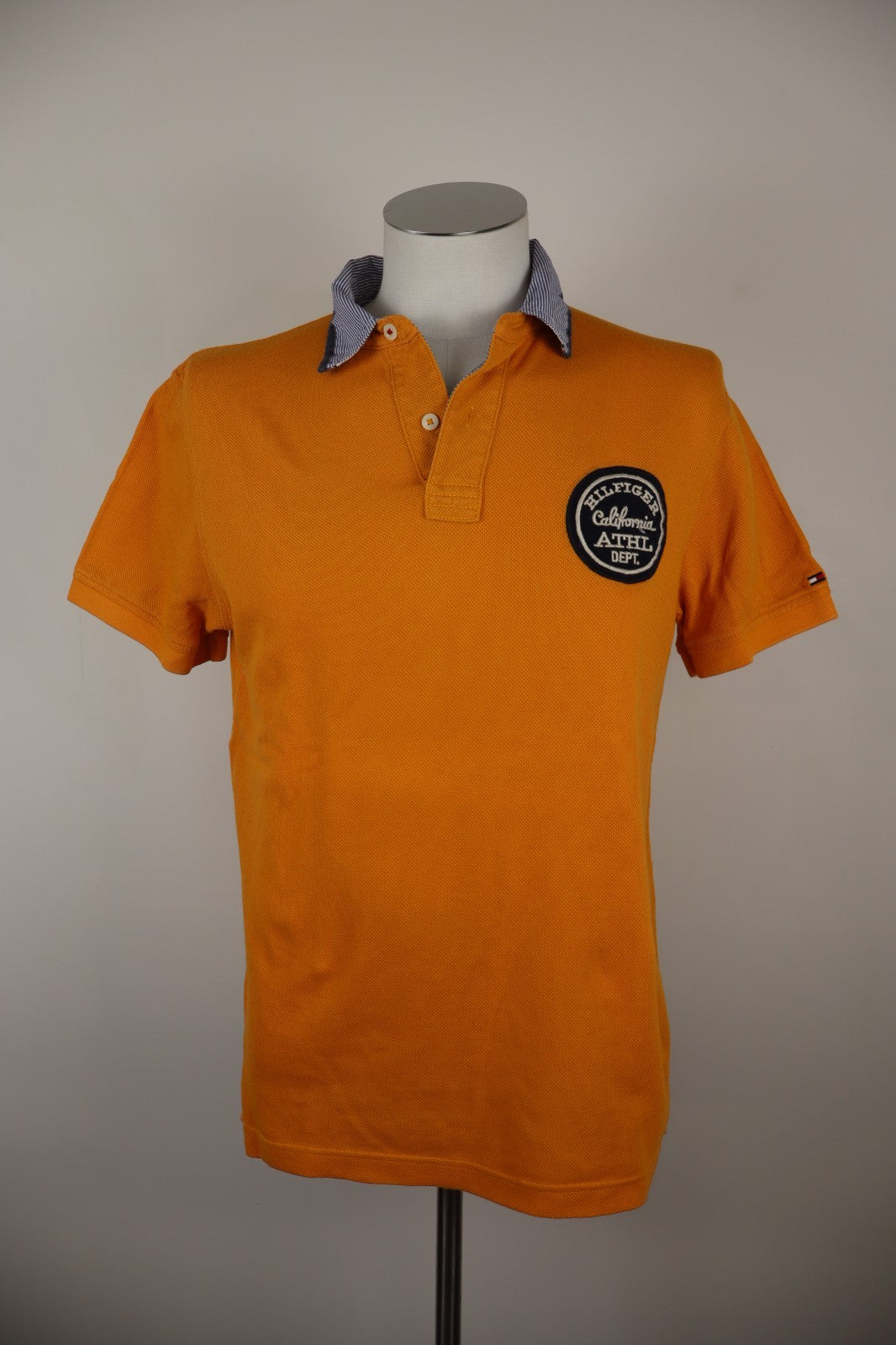 TOMMY HILFIGER MAGLIA POLO UOMO TG. L SLIM MAN T-SHIRT CASUAL VINTAGE BIG LOGO