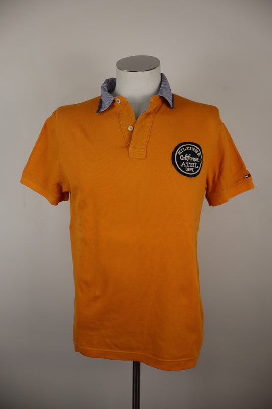 TOMMY HILFIGER MAGLIA POLO UOMO TG. L SLIM MAN T-SHIRT CASUAL VINTAGE BIG LOGO