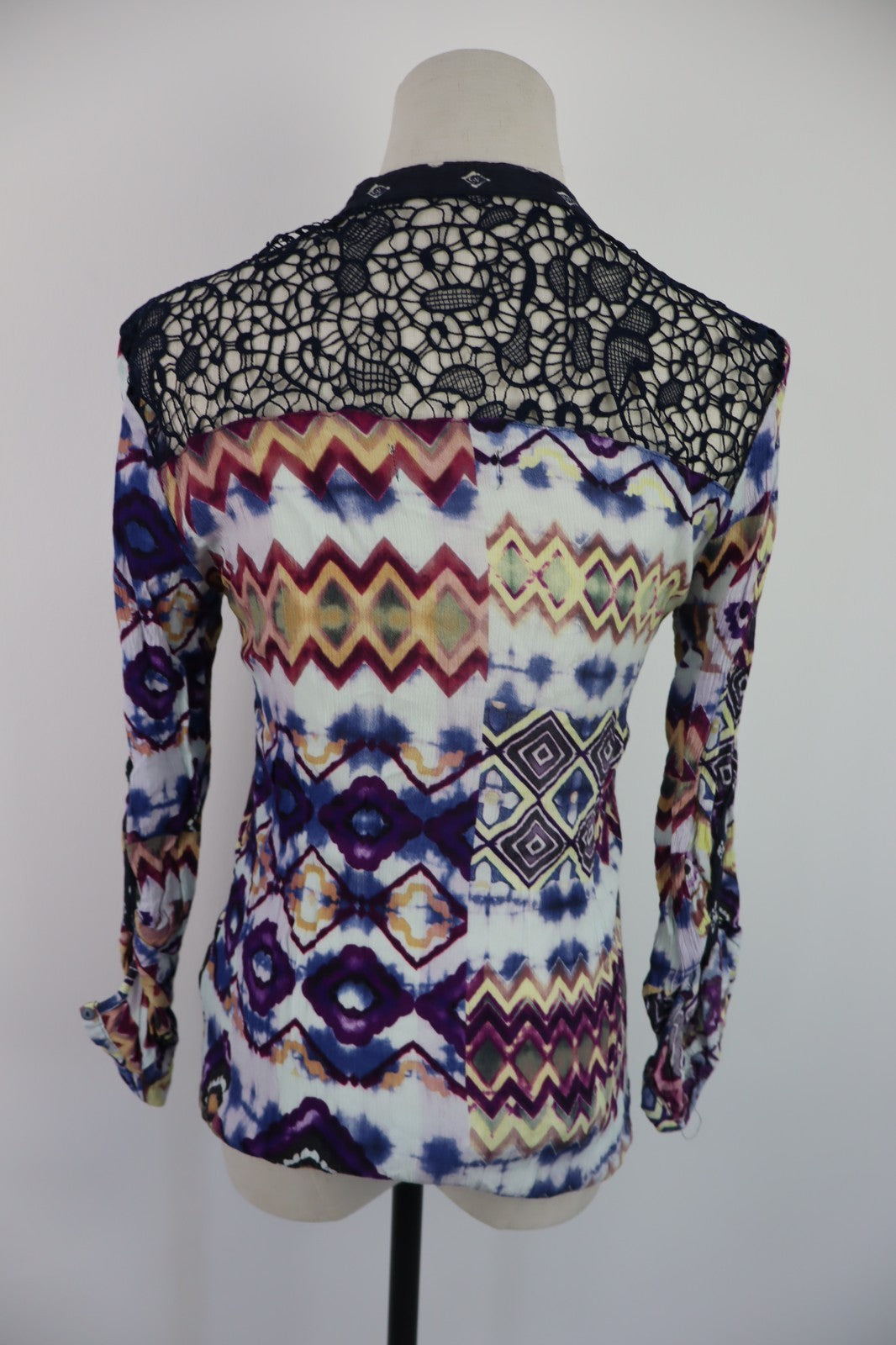 DESIGUAL CAMICIA DONNA TG. S WOMAN SHIRT CASUAL VINTAGE VISCOSA
