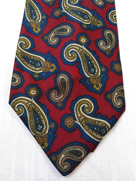 NINO SALZANO 100% SETA SILK TIE CRAVATTA NECKTIE ITALY VINTAGE CLASSIC