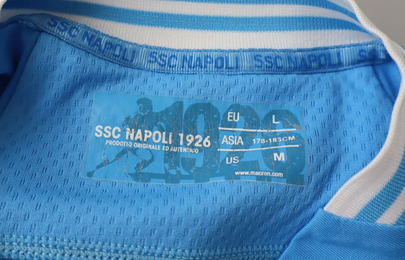 MACRON NAPOLI MAGLIA CALCIO UOMO Tg L SOCCER TRIKOT MAN JERSEY SPORT 2012/13