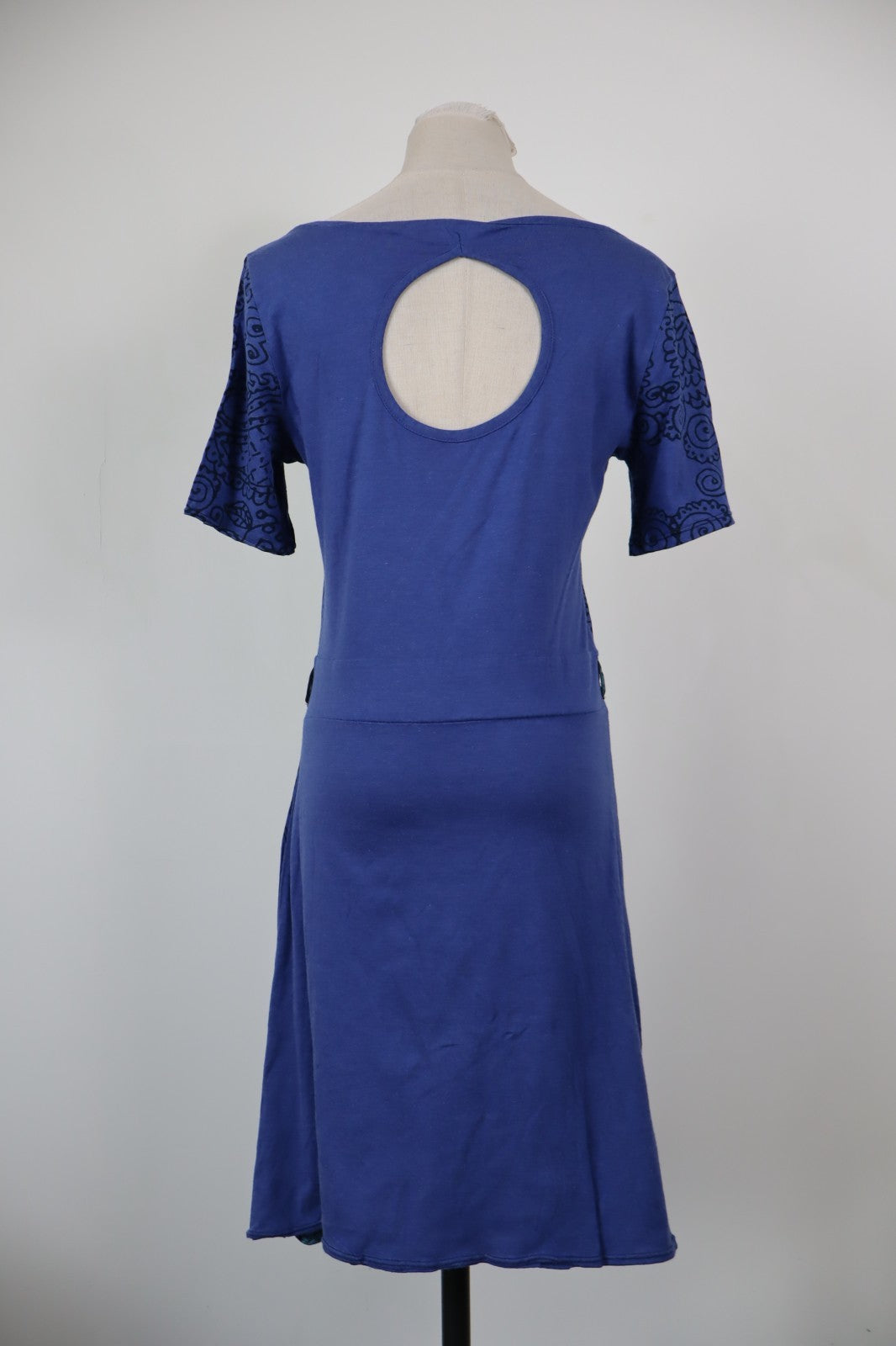 DESIGUAL VESTITO ABITO DONNA TG L WOMAN CASUAL VINTAGE DRESS COTONE