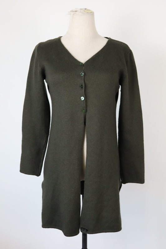 LIU JO JEANS MAGLIONE CARDIGAN DONNA XL WOMAN SWEATER VINTAGE CASUAL LANA COTONE