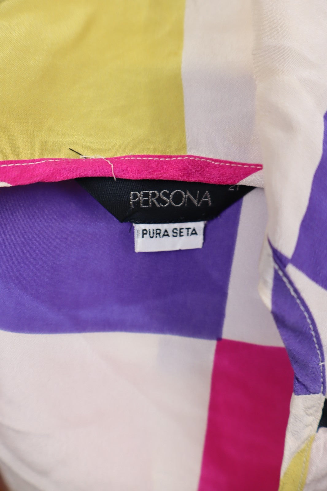 PERSONA MAGLIA DONNA TG. 23 WOMAN CASUAL VINTAGE T-SHIRT  TOP CANOTTA SETA