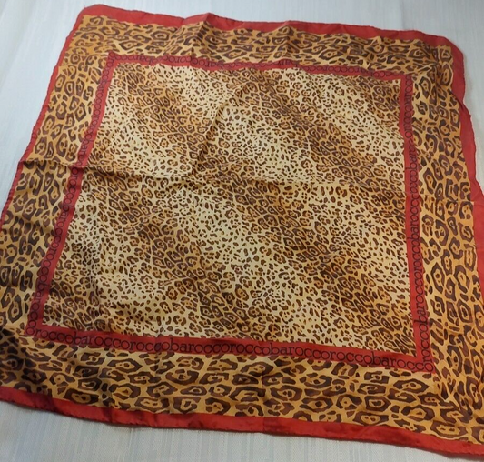 ROCCOBAROCCO FOULARD 100% SILK SETA SCARVES SCARF SQUARE MADE IN ITALY