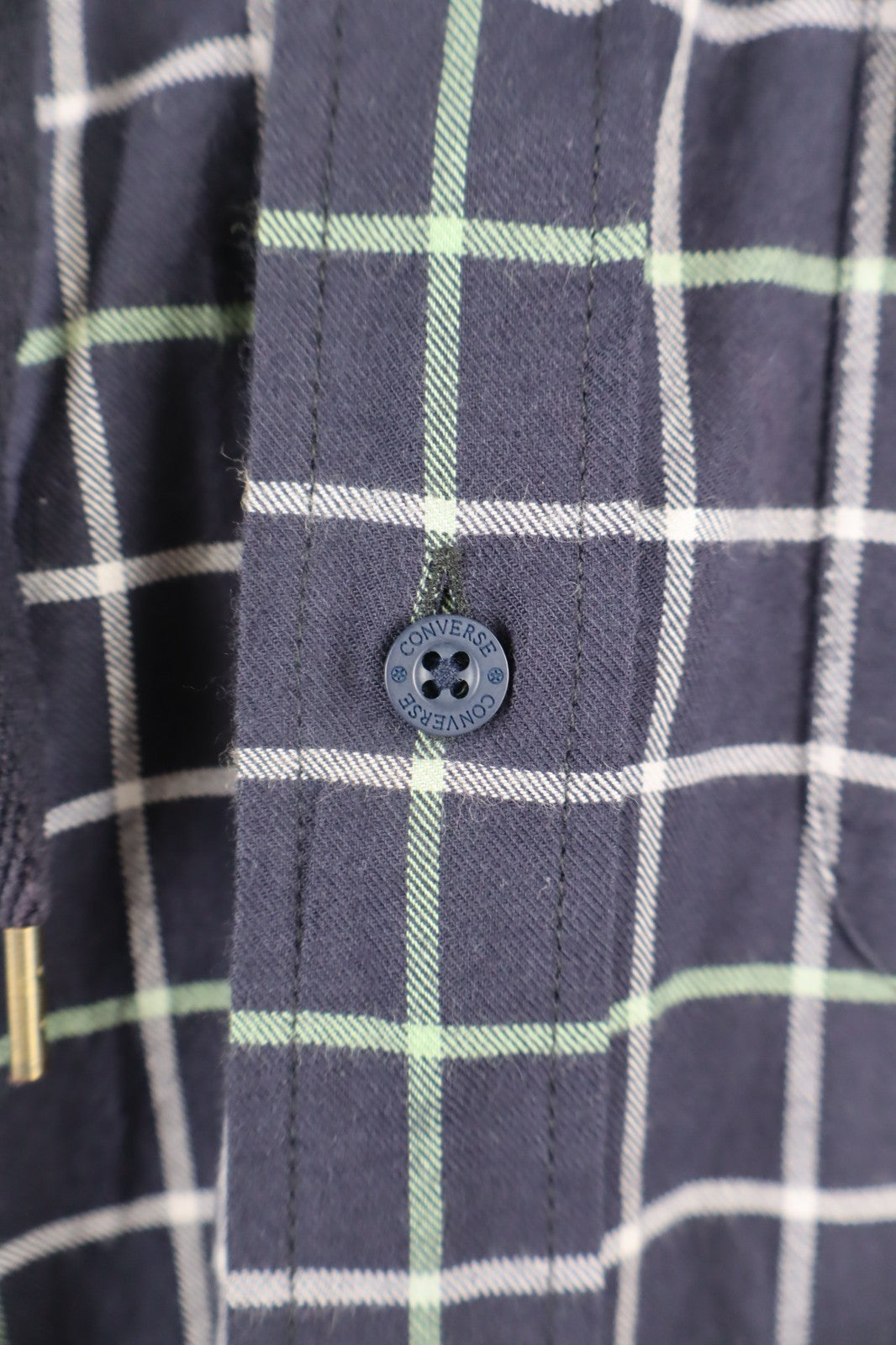 CONVERSE CAMICIA CON CAPPUCCIO UOMO TG. L MAN CASUAL VINTAGE SHIRT COTONE COTTON