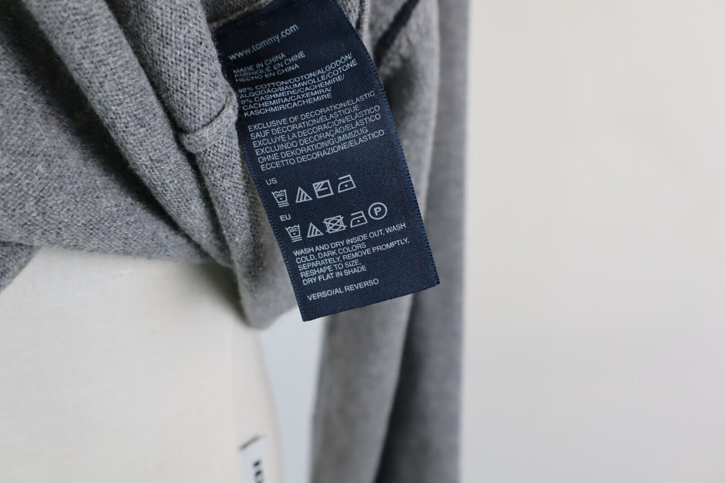 TOMMY HILFIGER MAGLIONE VINTAGE COTONE CASHMERE UOMO Tg. XL MAN SWEATER CASUAL