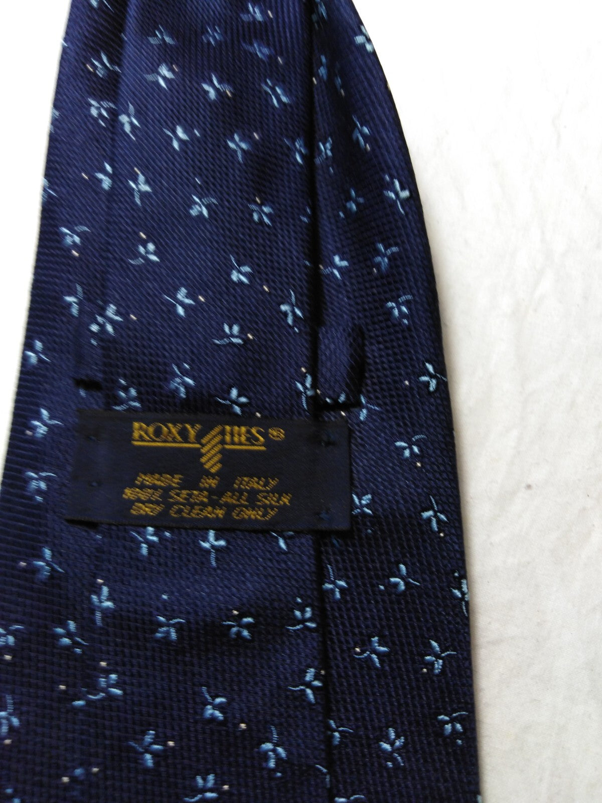 ROXY ROMA 100%  SILK TIE SETA CRAVATTA NECKTIE MADE IN ITALY