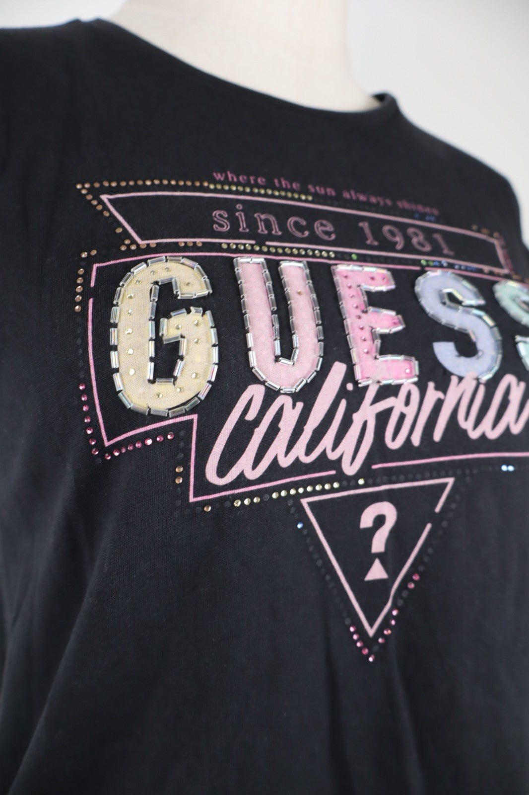 GUESS LOS ANGELES MAGLIA RAGAZZA TG. 16 ANN GIRL CASUAL VINTAGE T- SHIRT COTONE