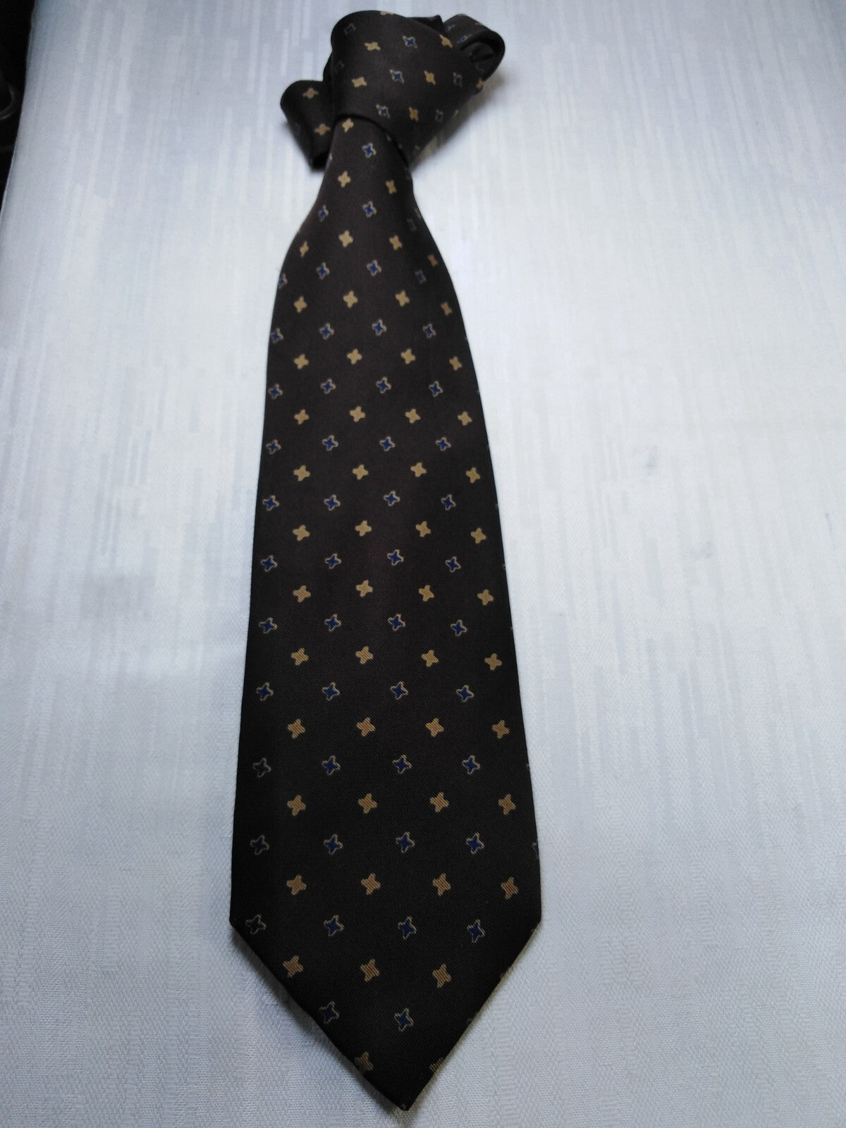 MICKY MILANO 100% SILK TIE SETA CRAVATTA NECKTIE MADE  ITALY SELF TIPPED