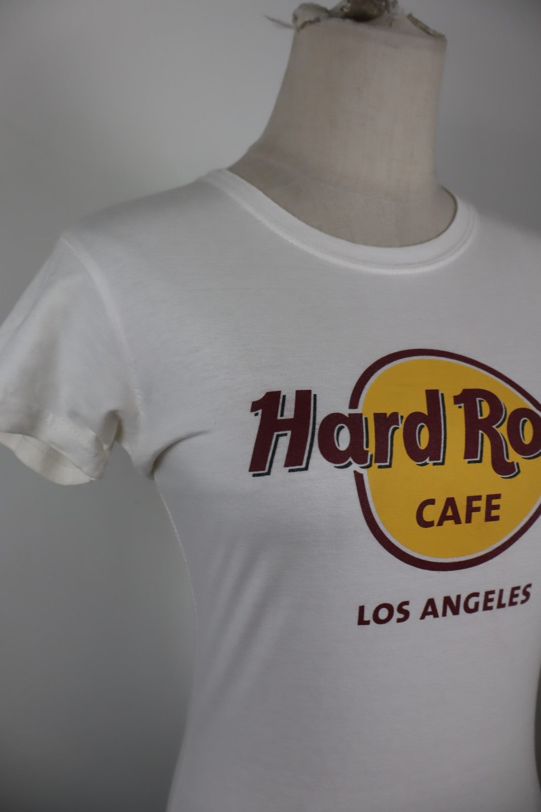 HARD ROCK LOS ANGELES MAGLIA DONNA TG. S WOMAN CASUAL VINTAGE T-SHIRT TOP COTONE