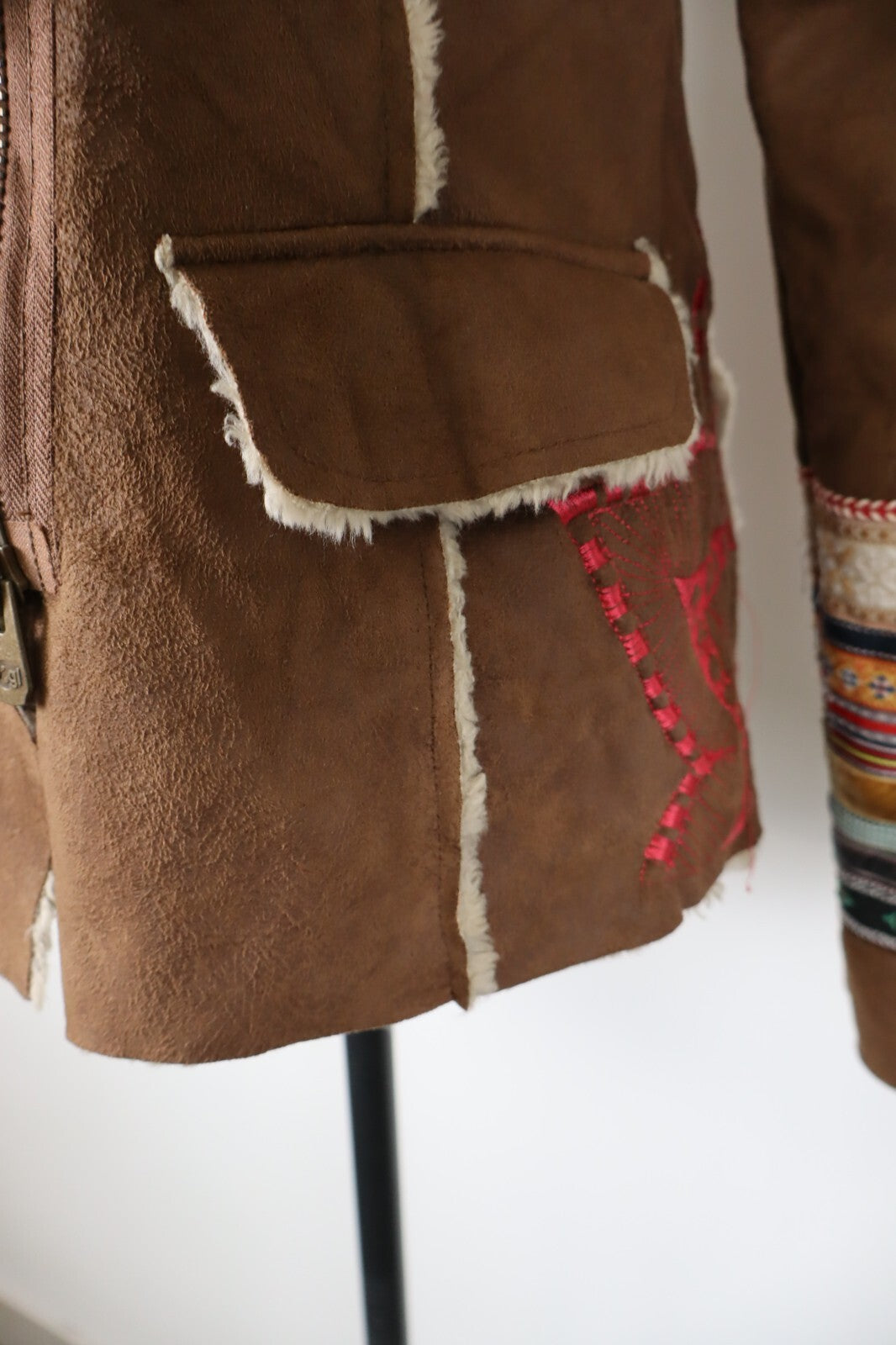 DESIGUAL GIUBBINO IMBOTTITO GIACCA DONNA TG 38 WOMAN JACKET VINTAGE CAMOSCIO