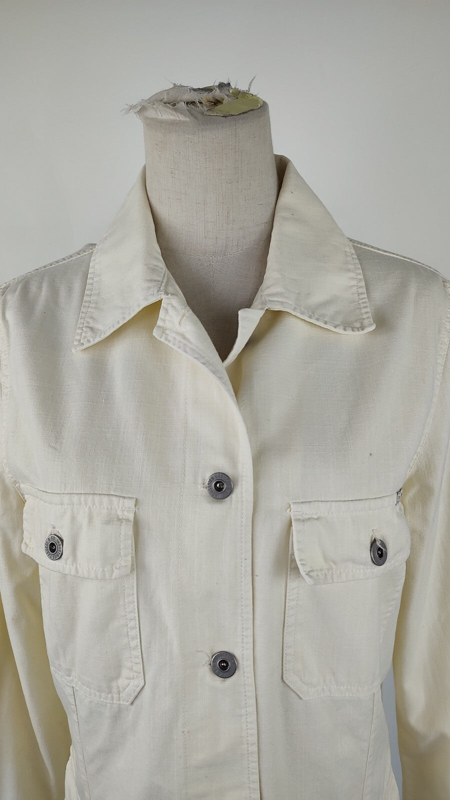 CASUCCI GIACCA DONNA Tg M WOMAN CASUAL VINTAGE JACKET COTONE LINO