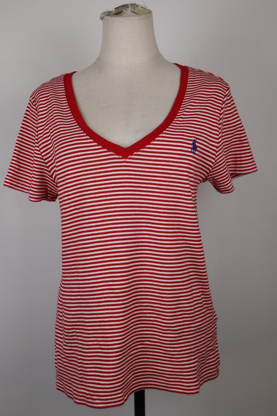 RALPH LAUREN MAGLIA DONNA TG. XL WOMAN CASUAL VINTAGE T-SHIRT COTONE COTTON LOGO