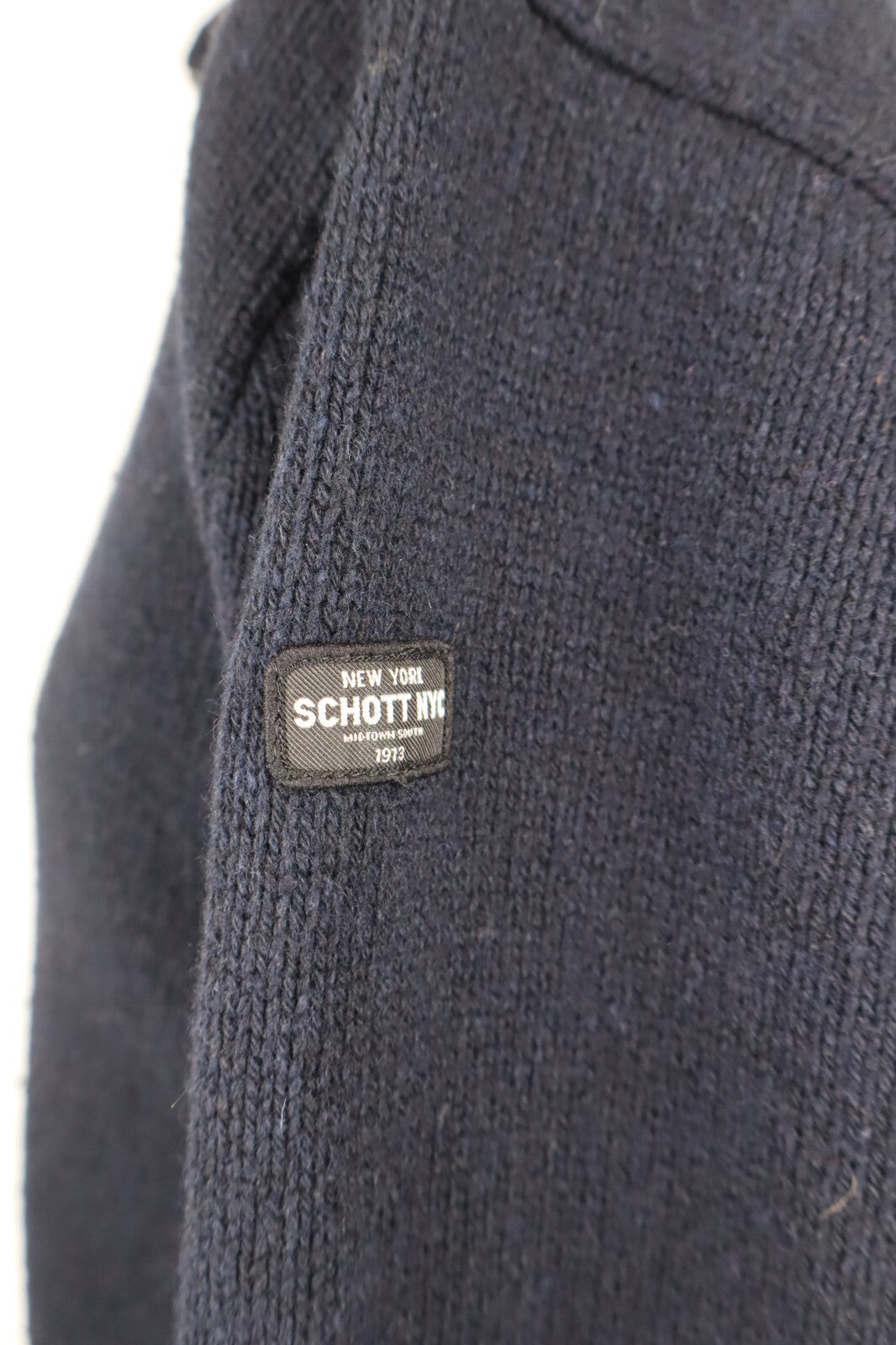 SCHOTT MAGLIONE LANA VINTAGE UOMO Tg. 3XL MAN WOOL SWEATER CASUAL