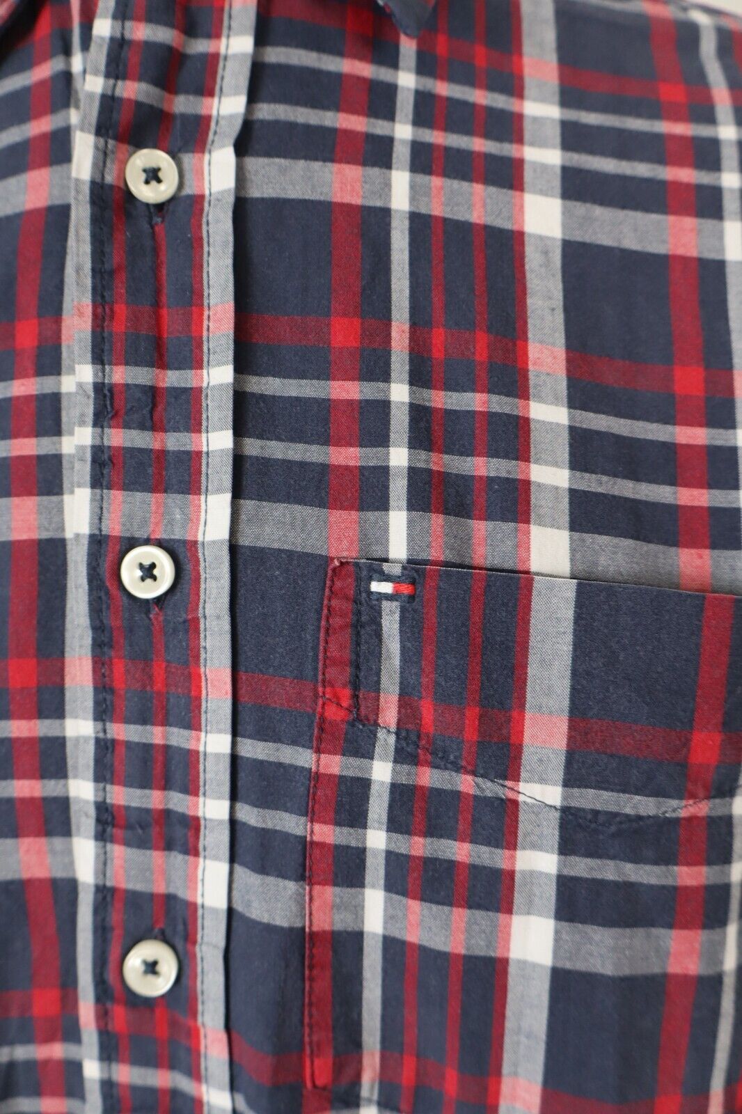 TOMMY HILFIGER CAMICIA UOMO TG. XS MAN CASUAL SHIRT VINTAGE SHIRT COTONE COTTON