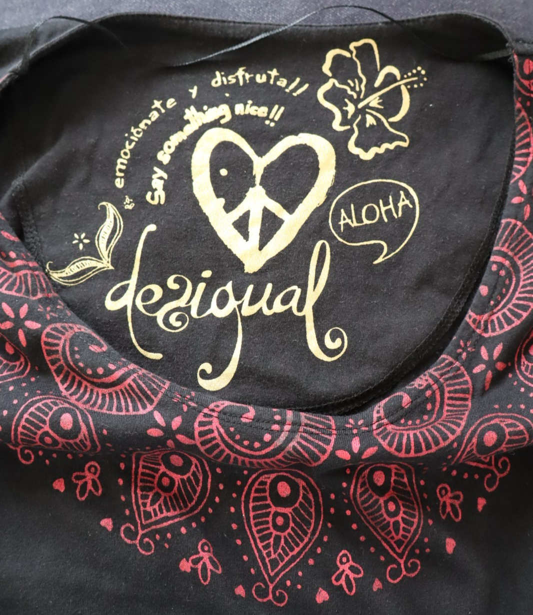 DESIGUAL VESTITO ABITO DONNA TG. S WOMAN CASUAL VINTAGE DRESS