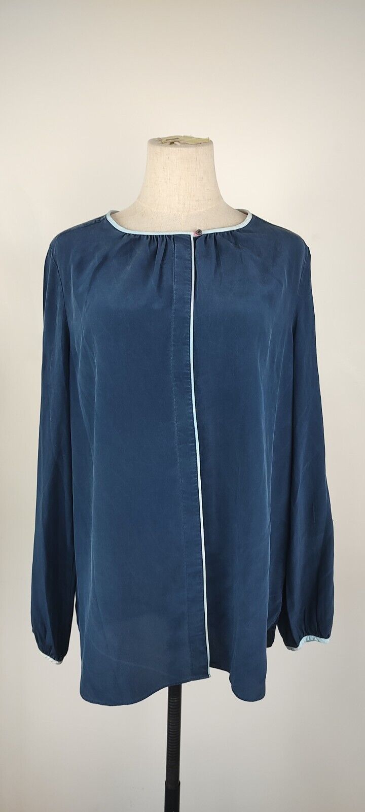 TOMMY HILFIGER CAMICIA DONNA SETA TG. M WOMAN SILK SHIRT CASUAL VINTAGE