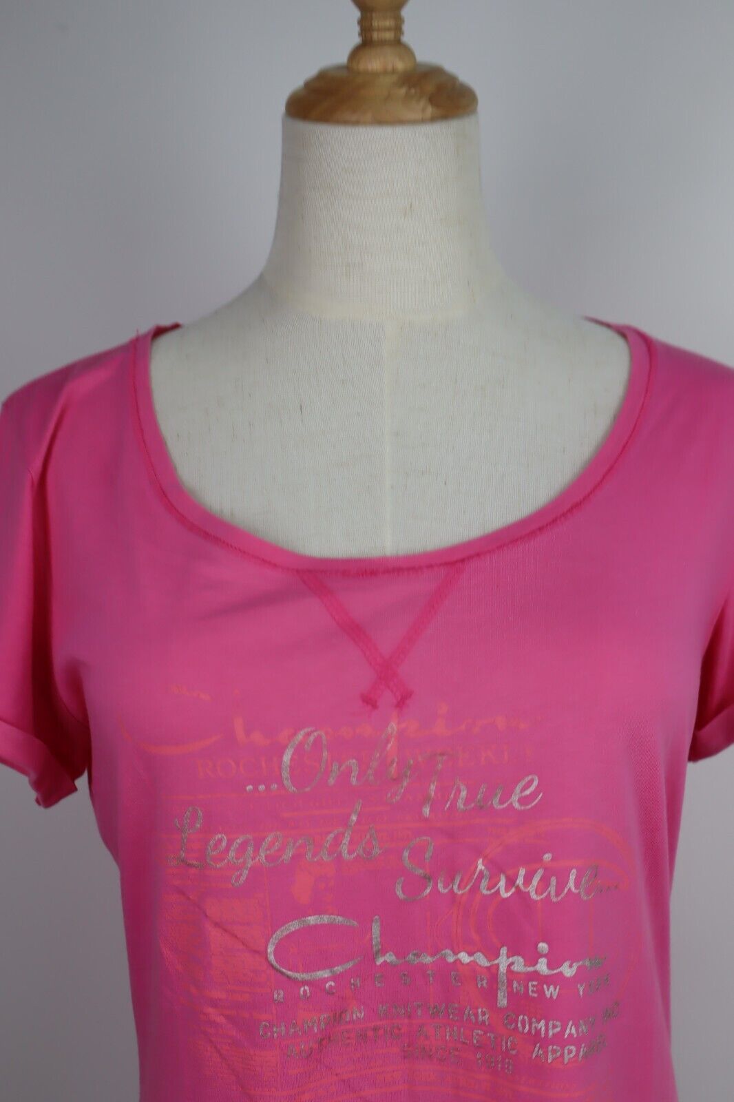 CHAMPION MAGLIA DONNA COTONE TG. L WOMAN VINTAGE TOP T-SHIRT CASUAL