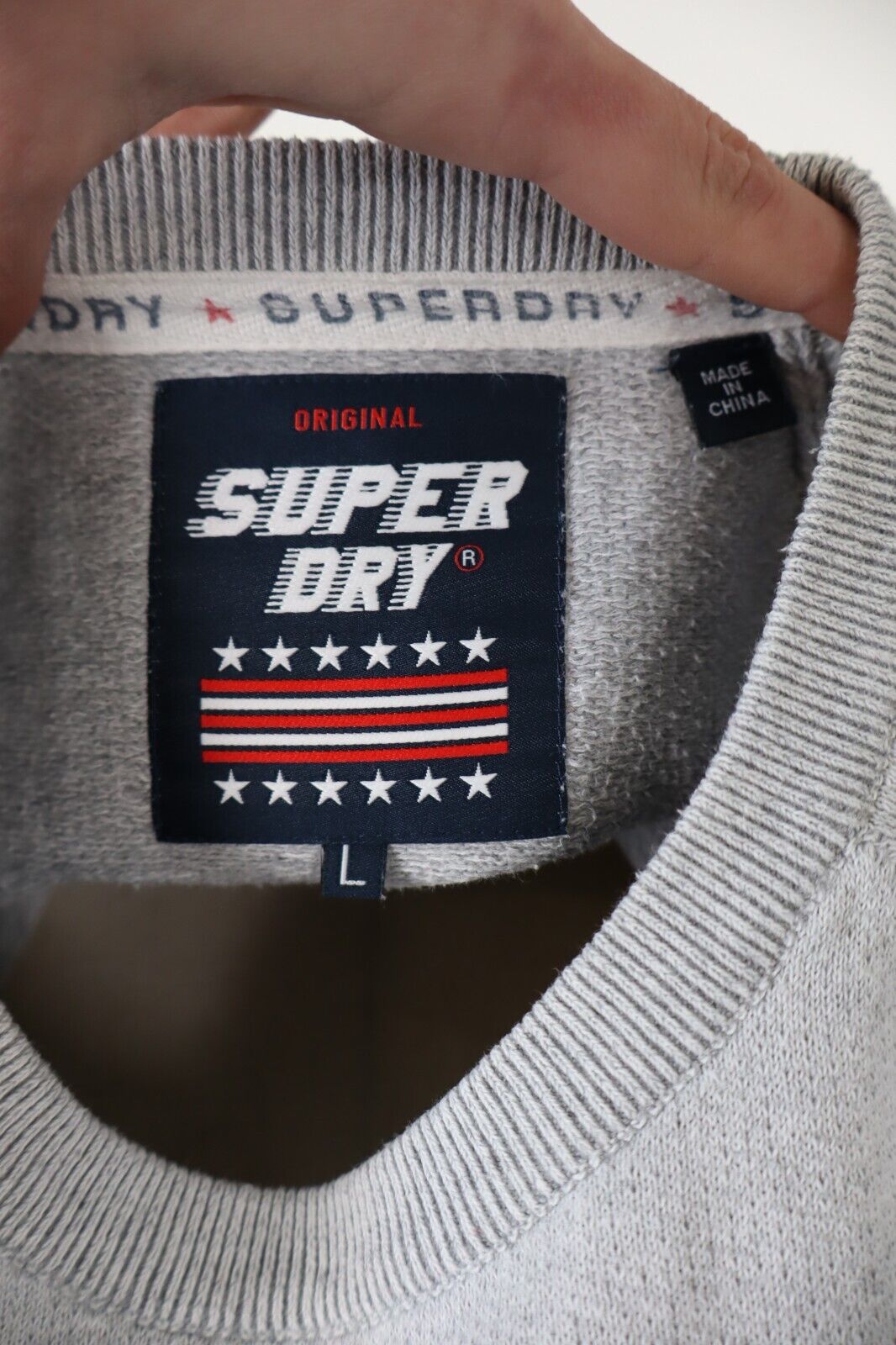 SUPERDRY DONNA Tg L WOMAN CASUAL VINTAGE SPORT SWEATSHIRT COTONE