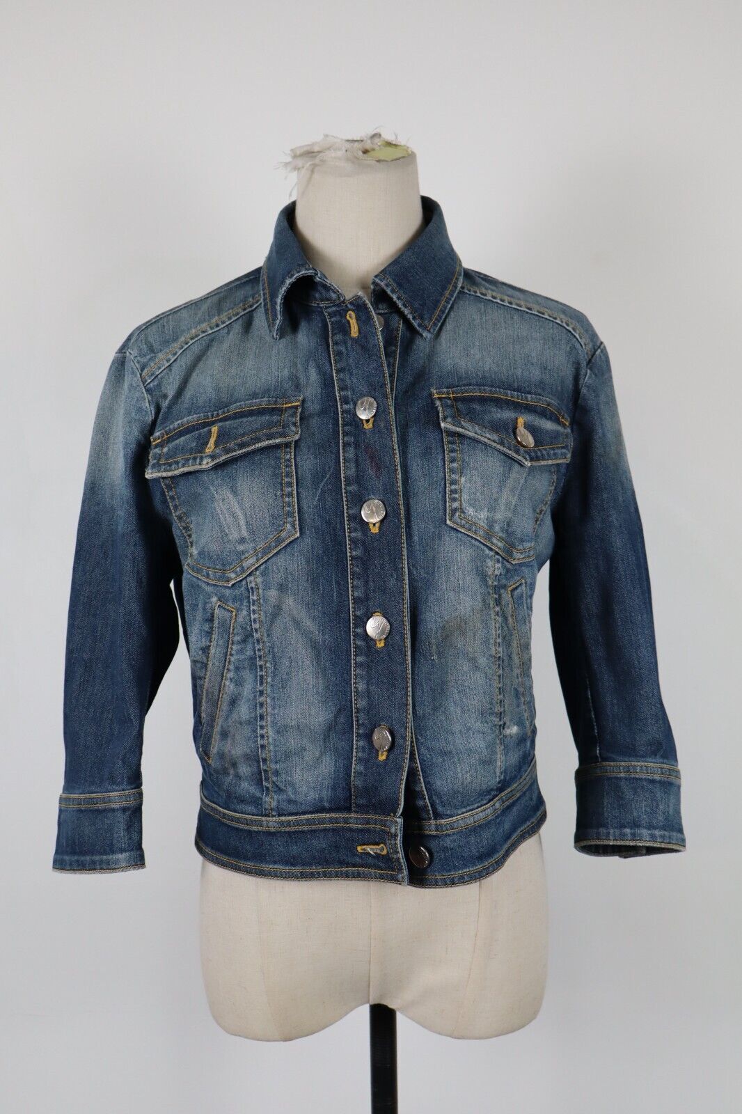 GATTINONI JEANS GIUBBINO DONNA Tg. 42 WOMAN CASUAL JACKET COTONE DENIM VINTAGE