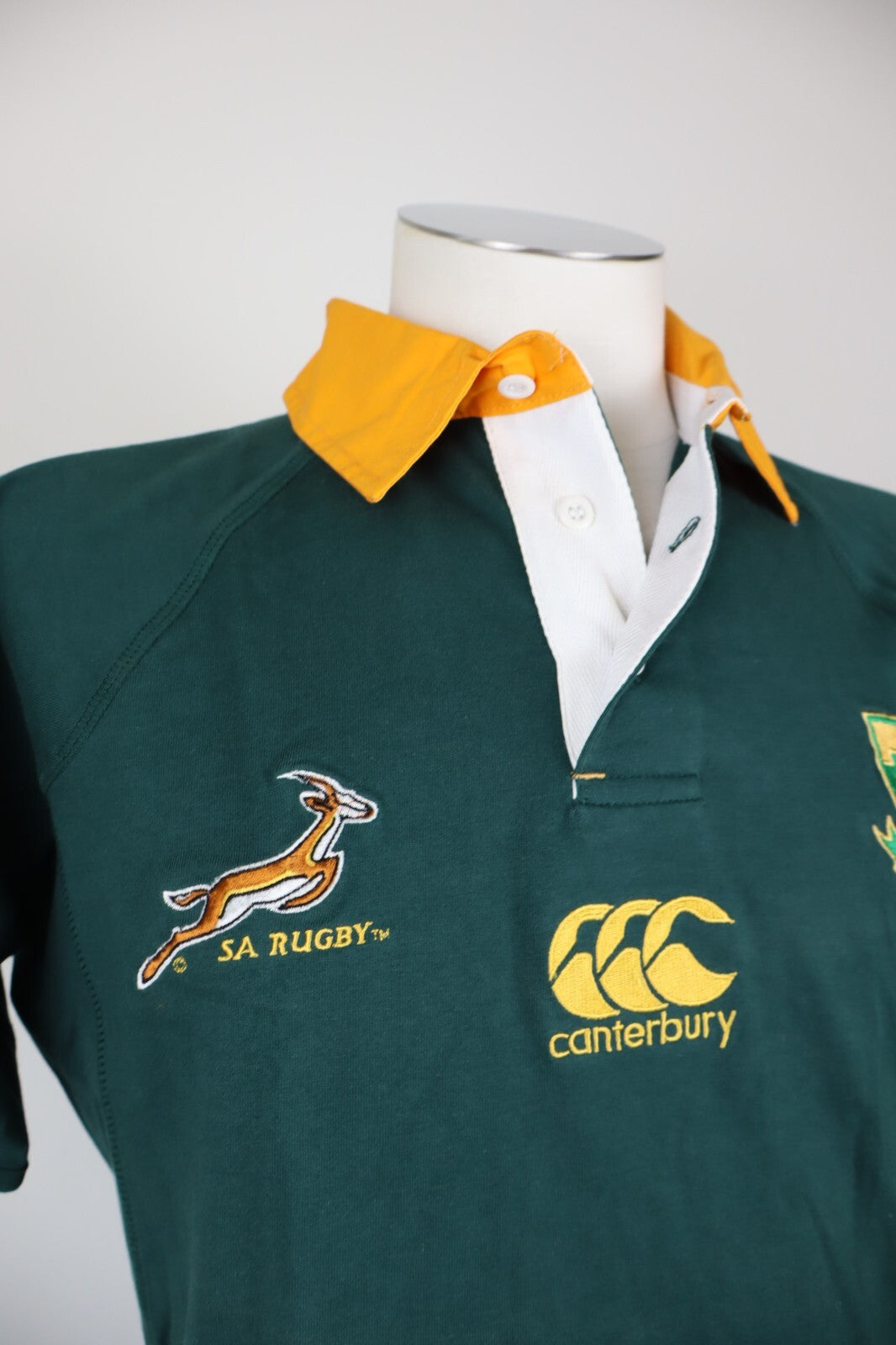CANTERBURY SUD AFRICA RUGBY POLO MAGLIA UOMO Tg S MAN VINTAGE SPORT JERSEY